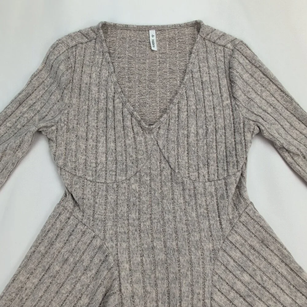 Halara Ribbed Knit Sweater Dress, V-Neck‎ Fit & Flare - XS